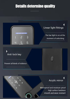 Serrure de porte électronique à empreinte digitale pour porte en bois d'intérieur, déverrouillage par application, carte RFID, téléphone NFC, TTlock, antivol, maison, bureau, appartement