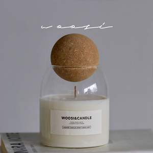 Tappo in sughero di vetro profumato barattolo di candela Design moderno sostenibile 500ml creativo per la casa profumo senza fumo candela Cup Party - Product Image 2