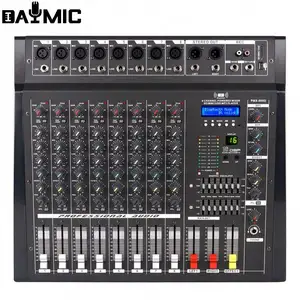 AOSHEN portatile 16 DSP Eco amplificatore Audio miscelatore 2x300w/8ohm USB con BT 8 canali DJ Mixer Audio Eco