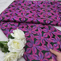 Tissu en dentelle de luxe NI.AI, mélange de couleurs, matière pour vêtements nigériens, dentelle guipure florale pour vêtements féminins