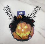 Diadema de Halloween hecha a mano con cuernos, calavera y flores, accesorio divertido para el pelo, ideal para crear una atmósfera espeluznante y sinistra.
