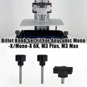 Juego de perillas de palanquilla de aleación de aluminio aptas para <span class=keywords><strong>Anycubic</strong></span> <span class=keywords><strong>Photon</strong></span> Mono X/<span class=keywords><strong>Photon</strong></span> Mono X <span class=keywords><strong>M3</strong></span> <span class=keywords><strong>Max</strong></span> - Product Image 2