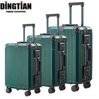 Ensemble de bagages à cadre en aluminium avec sac anti-poussière, valise à roulettes 3 pièces pour voyage, 360 °   Roues pivotantes doubles, OEM accepté