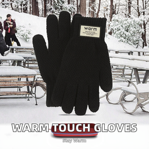 High Quality for Touch Screen <b>Gloves</b> Winter Warm Business <b>Mitten</b> with Thicken Plain Style for Outdoor Use - Product Image 3