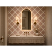 Carreaux de mosaïque en marbre naturel (Roxa Zarci, Botticino, Volakas) pour murs et sols de villas, salles de bain et hôtels – Design élégant et moderne