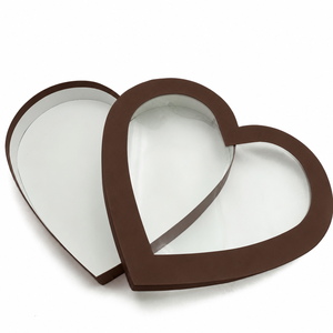 Caja de Papel Rígido en Forma de Corazón para Regalos de Chocolate y Dulces, Cartón Laminado Mate para Dulces y Productos de Panadería - Product Image 3