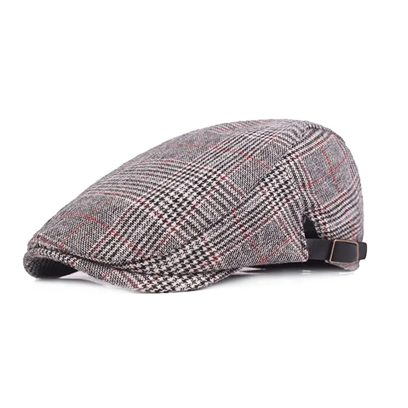 Hot Sale Cotton French Vintage Striped Spring Beret Hat For Men Denim Newsboy Flat Ivy Cap
