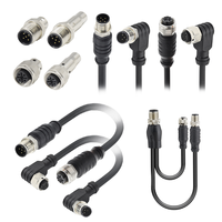 IP67 IP68 M12 커넥터 5핀 A 코드 방수 용접 PCB 패널 마운트 신호 암수 플러그 소켓 M12 커넥터