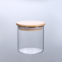 Bouteille de conservation alimentaire en verre avec étiquettes, bocaux de conservation en verre avec couvercle hermétique en bambou, transparents pour la cuisine