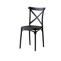 Chaises de salle à manger de style minimaliste en gros, chaises à dossier croisé pour banquets de mariage, chaises de salle à manger pour hôtels et cafétérias