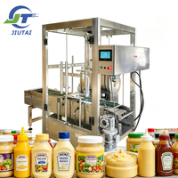 Machine de remplissage et de pesage automatique à pompe rotative à lobes simple tête pour sauces épaisses et visqueuses (mayonnaise, vinaigrette)