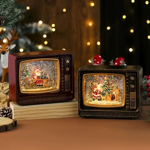 Caja Musical de <span class=keywords><strong>Ocho</strong></span> Tonos con Nieve y Agua, Luz Nocturna de <span class=keywords><strong>TV</strong></span>, Regalo de Año Nuevo, Adorno de Navidad, Decoración Navideña, <span class=keywords><strong>Directo</strong></span> de Fábrica - Product Image 4