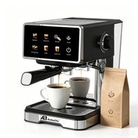 Machine à café expresso ANBOLIFE 20 bars, concept café à domicile, écran tactile, brassage silencieux, mousseur à lait, fabrication OEM