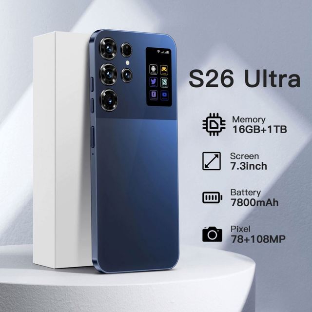 Hot Sale Cellphone Original S26 Ultra 16GB+1TB Smartphone 7.3inch Unlocked 5G Cellphone Android 14 Mobile Phones Wholesale