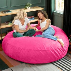 DB Jaxx 6ft Cocoon Large <b>Adults</b> <b>Bean</b> <b>Bag</b> <b>Chair</b> Fuchsia Contemporary Design with Cotton & Foam Fill Features Storage - Product Image 3