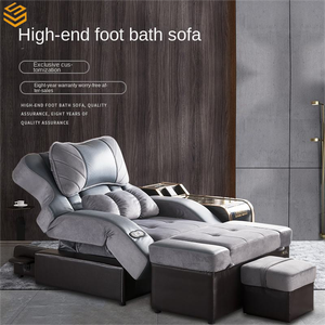 Pijat elektrik terapi kaki kursi malas Sofa bingkai logam spons Kerapatan Tinggi desain Modern - Product Image 3