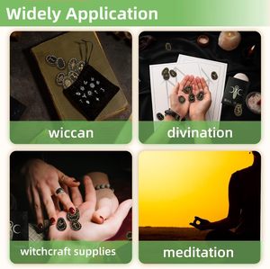 ชุดรูนไม้แกะสลัก พร้อมคู่มือ กระเป๋า สำหรับทำนาย บำบัด ปรัชญาการผสมผสาน ศิลปะการแกะสลักไม้ ทำสมาธิ แท่นบูชา เกม งานฝีมือ ศิลปะเวทมนตร์ - Product Image 2