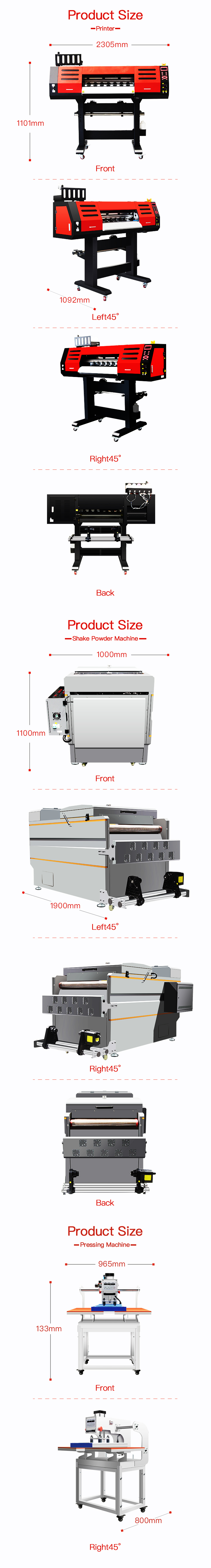 Professio<i></i>nal Supplier MT Versatile 60cm dtf t-shirt printing printer machine digital dtf printer for hoodies coat bag printing
