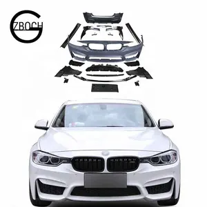 Kits de corpo para bmw 3 series f30 f35 facelift, dicas m3, saia lateral, pára-choques, grade frontal e traseira, amortecedores do carro, lábio frontal