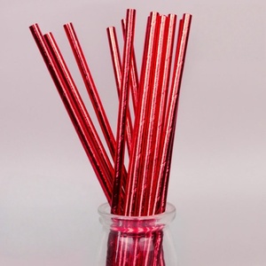25 pailles en papier biodégradables jetables, pailles en papier couchées et dorées colorées, pâtisseries de fête, pailles décoratives pour boissons - Product Image 6