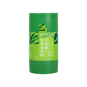 OEM Private Label Natural Refrescante e Não-Gorduroso Green Tea Mud Mask Stick Personalização