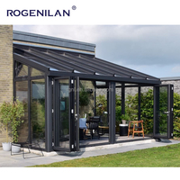 Rogenilan al aire libre aislamiento térmico jardín casa de cristal Sunroom casa comercial de aluminio doble vidrio Solarium