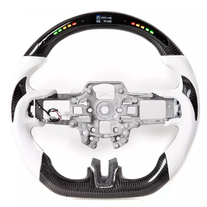 Volante Deportivo de Fibra de Carbono Real con Luces LED de Cambio de Marcha, Diseño Elegante, para <span class=keywords><strong>Ford</strong></span> <span class=keywords><strong>Mustang</strong></span> <span class=keywords><strong>GT</strong></span> <span class=keywords><strong>2018</strong></span>, 2019 y 2020 - Product Image 1