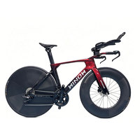 Cadre de vélo de triathlon en carbone Winowsports TT129 avec pédalier T47, support UDH, compatible 700*28C, pièces de cadre de vélo à transmission électronique avec restbar