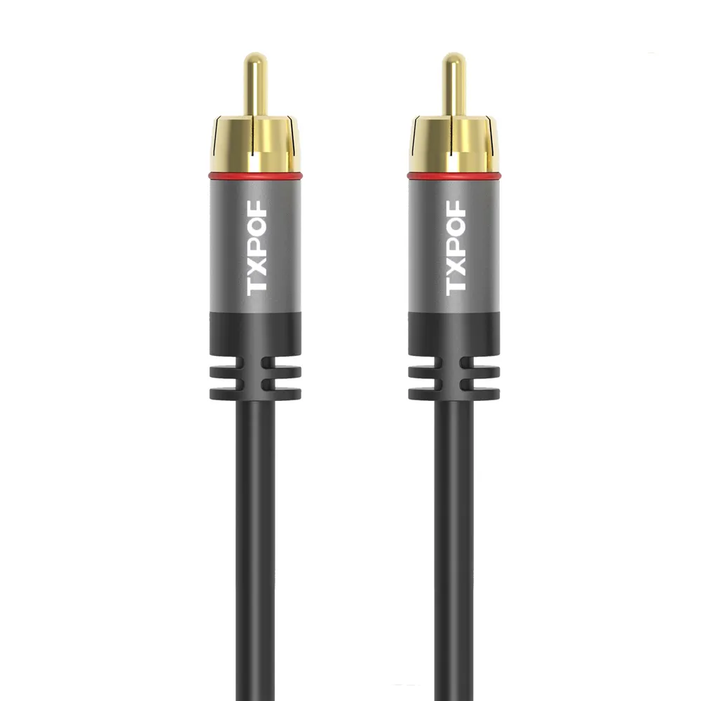 Laser angepasstes LOGO Hochwertiges 24 Karat vergoldetes Cinch-Audio kabel von Stecker zu Stecker
