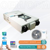 Ventilation intelligente ERV à récupération de chaleur, préchauffage et refroidissement, échange d'enthalpie, air frais pour système de salle de bain et hôtel