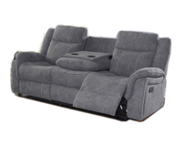 Ensemble de canapés inclinables modernes pour la maison, très populaires, en cuir synthétique et tissu microfibre, avec fonctionnalités pour le salon