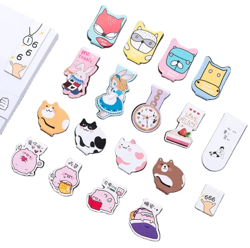 Lovely magnetic creativity classical Chinese style students use simple literature and art cartoons Magnetic bookmark