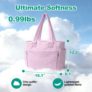 Bolso Tote Acolchado <span class=keywords><strong>para</strong></span> Mujer, Bolso <span class=keywords><strong>de</strong></span> Mano Ligero <span class=keywords><strong>para</strong></span> el <span class=keywords><strong>Trabajo</strong></span>, Bolso <span class=keywords><strong>de</strong></span> Hombro Acolchado <span class=keywords><strong>para</strong></span> Maestras y Enfermeras, <span class=keywords><strong>para</strong></span> la Escuela, Viajes y Gimnasio - Product Image 4