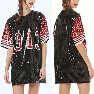 Maglietta Personalizzata <span class=keywords><strong>con</strong></span> Collo a O e <span class=keywords><strong>Paillettes</strong></span>, Numero Greco Delta, T-Shirt Larga da <span class=keywords><strong>Donna</strong></span>, Top Ispirato agli Organizzazioni <span class=keywords><strong>con</strong></span> Glitter e <span class=keywords><strong>Paillettes</strong></span> - Product Image 2