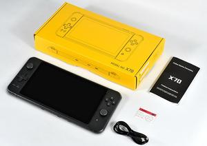 Consola de juegos portátil <span class=keywords><strong>Powkiddy</strong></span> <span class=keywords><strong>X70</strong></span> de 7 pulgadas, controlador de soporte para dos jugadores para PS1 MD, reproductor de videojuegos Retro, salida de TV - Product Image 2