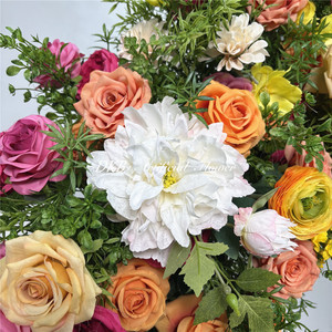 โรงงาน DKB ขายดี ดอกกุหลาบผ้าไหมคุณภาพสูงสำหรับตกแต่งงานแต่งงาน และซุ้มดอกไม้ประดิษฐ์ - Product Image 6