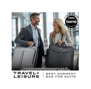 Sac de transport pour costumes haut de gamme - Suspend 4 costumes - Idéal pour les voyages et les affaires avec bandoulière et <span class=keywords><strong>compartiment</strong></span> pour ordinateur portable - Product Image 4