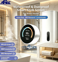 Interruptor Giratorio ASK IP67 Resistente al Agua con Pantalla Táctil LCD |   Pantalla Táctil HMI QSPI de 1.6 Pulgadas |   Clase para Exteriores para Cabina Inteligente