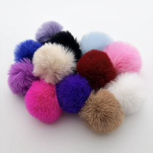 Porte-clés <span class=keywords><strong>Pompon</strong></span> <span class=keywords><strong>en</strong></span> Gros 6cm, Boule de Peluche <span class=keywords><strong>en</strong></span> Fausse <span class=keywords><strong>Fourrure</strong></span> de Lapin, Porte-clés <span class=keywords><strong>Pompon</strong></span> <span class=keywords><strong>en</strong></span> Peluche - Product Image 2