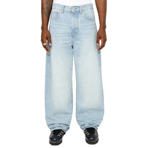 กางเกงยีนส์ทรงตรงผู้ชายสไตล์ลำลองแบบสโตนวอช ระบายอากาศได้ดี ผลิตจากผ้าฝ้าย 100% ทรงขากว้าง 14 ออนซ์ ทรงหลวม สวมใส่สบาย เหมาะสำหรับทั้งชายและหญิง - Product Image 6