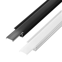 Vente en gros de profilés encastrés en aluminium à LED pour bandes lumineuses Armoire Armoire Boîtier de lumière linéaire Rail de montage intégré