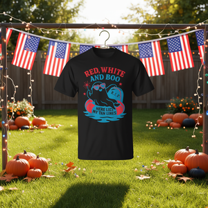 Camiseta a juego Summerween Red White And Boo para el 4 de julio - Product Image 3
