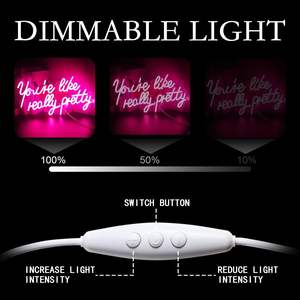Letrero LED de Neón Rosa 'You Are Like Really Pretty', con Interruptor de Intensidad Regulable, Resistente al Agua IPX3, para Decoración de Pared, Dormitorio, Hogar, Boda, Centro Comercial - Product Image 6