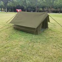 Tente de camping A-Frame personnalisée en Oxford imperméable avec un design rétro robuste pour 2 à 4 personnes