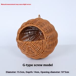 2025 yeni doğal <span class=keywords><strong>Rattan</strong></span> güvenli ve toksik olmayan papağan yuvalama askı uyuyan, kuş kafesi aksesuarları ile dinlenme için uygun - Product Image 6