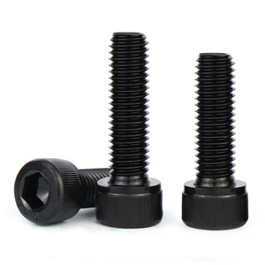 Tornillos de Cabeza Hexagonal Negros DIN912, Tornillos de Cabeza Plana con Rosca Gruesa, Fijaciones Métricas para Ensamblaje Industrial - Product Image 4