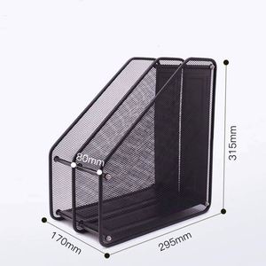 Metal Mesh 2 Tiers Magazine Holder Document <b>File</b> <b>Organizer</b> for Office School Supplies Cute Desk <b>Organizer</b> Hot Desk <b>Organizer</b> - Product Image 2