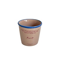Mug haut en céramique rétro de luxe léger, style influenceur coréen Instagram, en forme de gobelet en papier, avec lettres et poignée, parfait pour