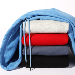 Automne hiver épais <span class=keywords><strong>pull</strong></span> épaule à <span class=keywords><strong>capuche</strong></span> 100% coton couleur unie à manches longues manteau usine en gros - Product Image 4