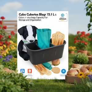Cubo porta posate nero da 15,1 L per stoccaggio e organizzazione - Product Image 3